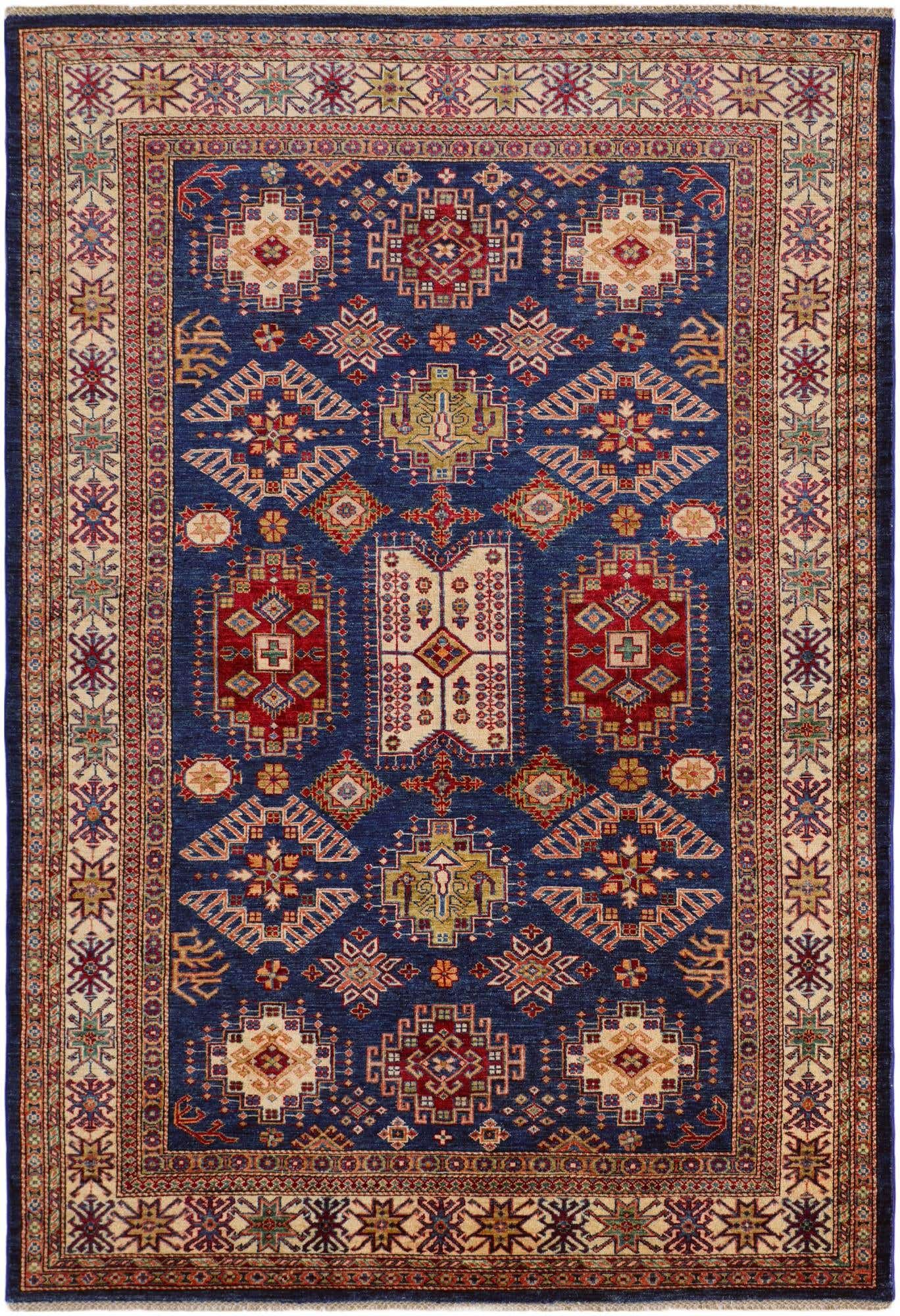 5' 11 x 8' 6 Hand Knotted Kazak Rug