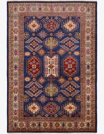 5' 11 x 8' 6 Hand Knotted Kazak Rug