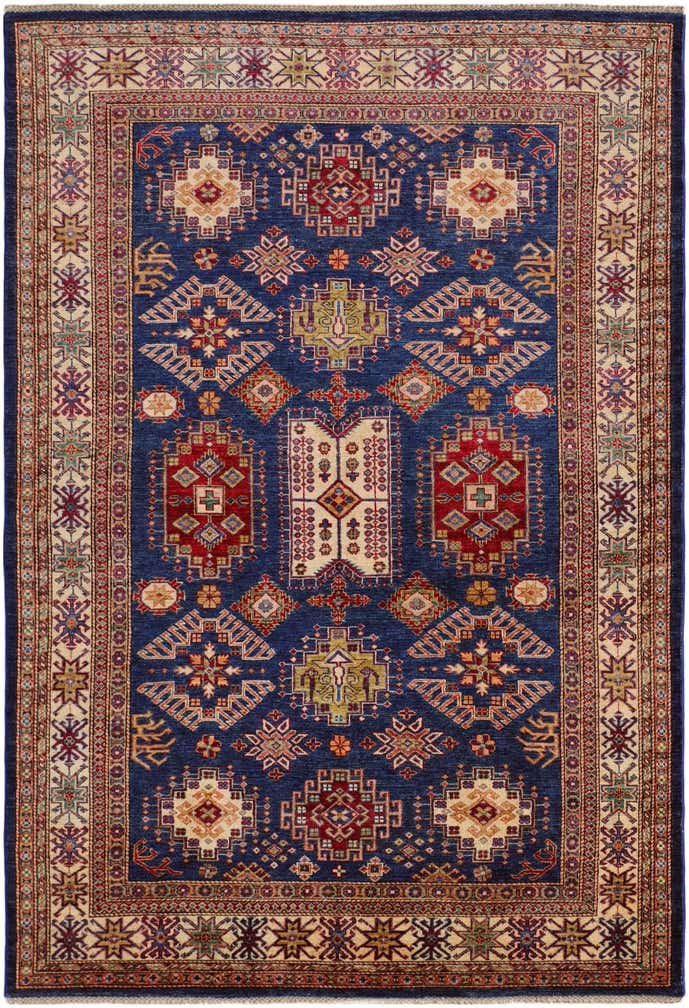 5' 11 x 8' 6 Hand Knotted Kazak Rug