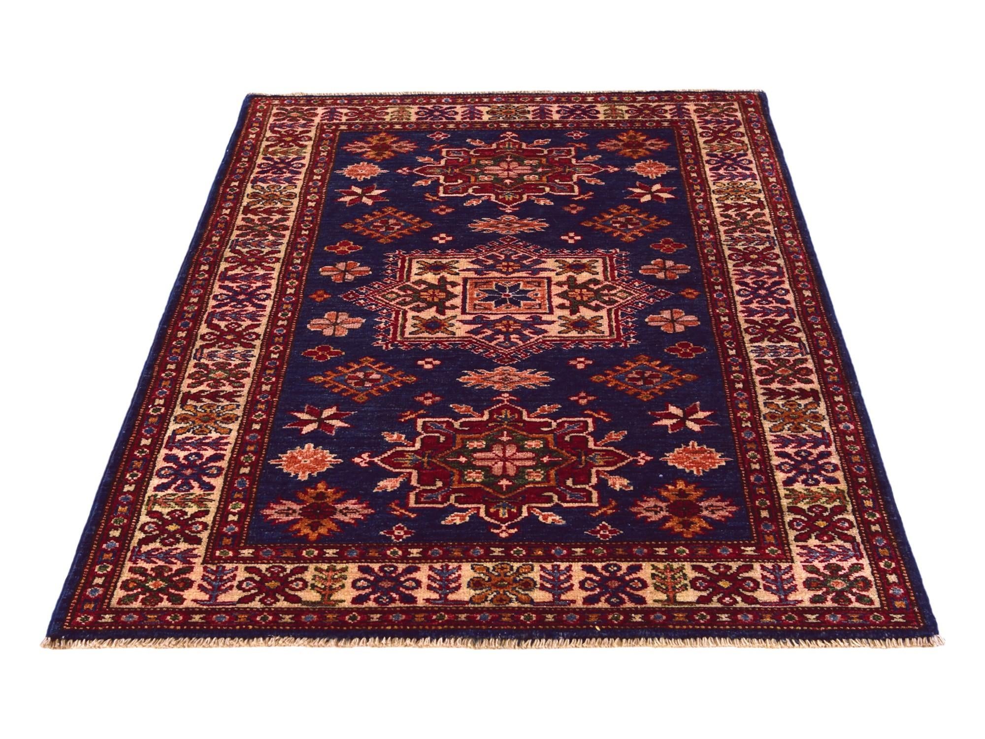 3' 1 x 4' 8 Hand Knotted Kazak Rug