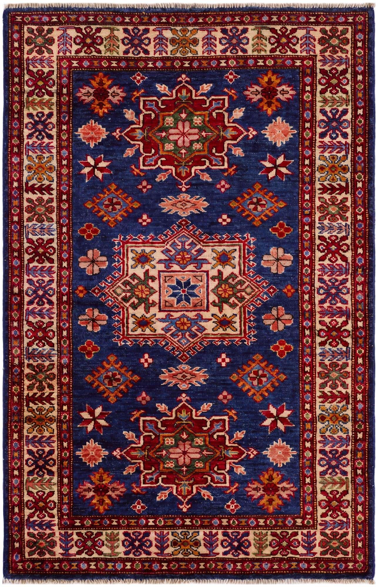 3' 1 x 4' 8 Hand Knotted Kazak Rug