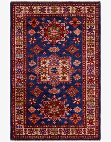 3' 1 x 4' 8 Hand Knotted Kazak Rug
