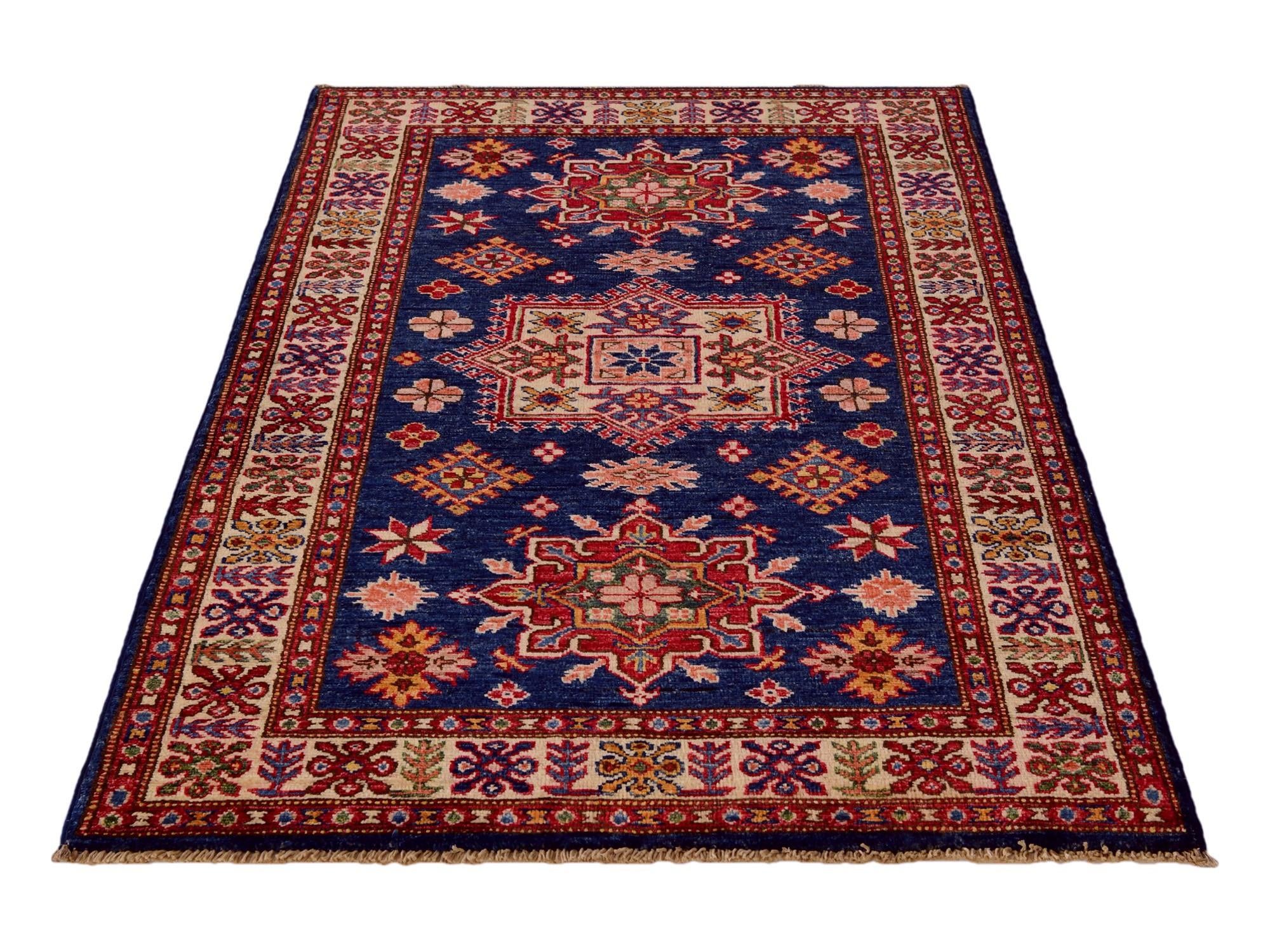 3' x 4' 8 Hand Knotted Kazak Rug
