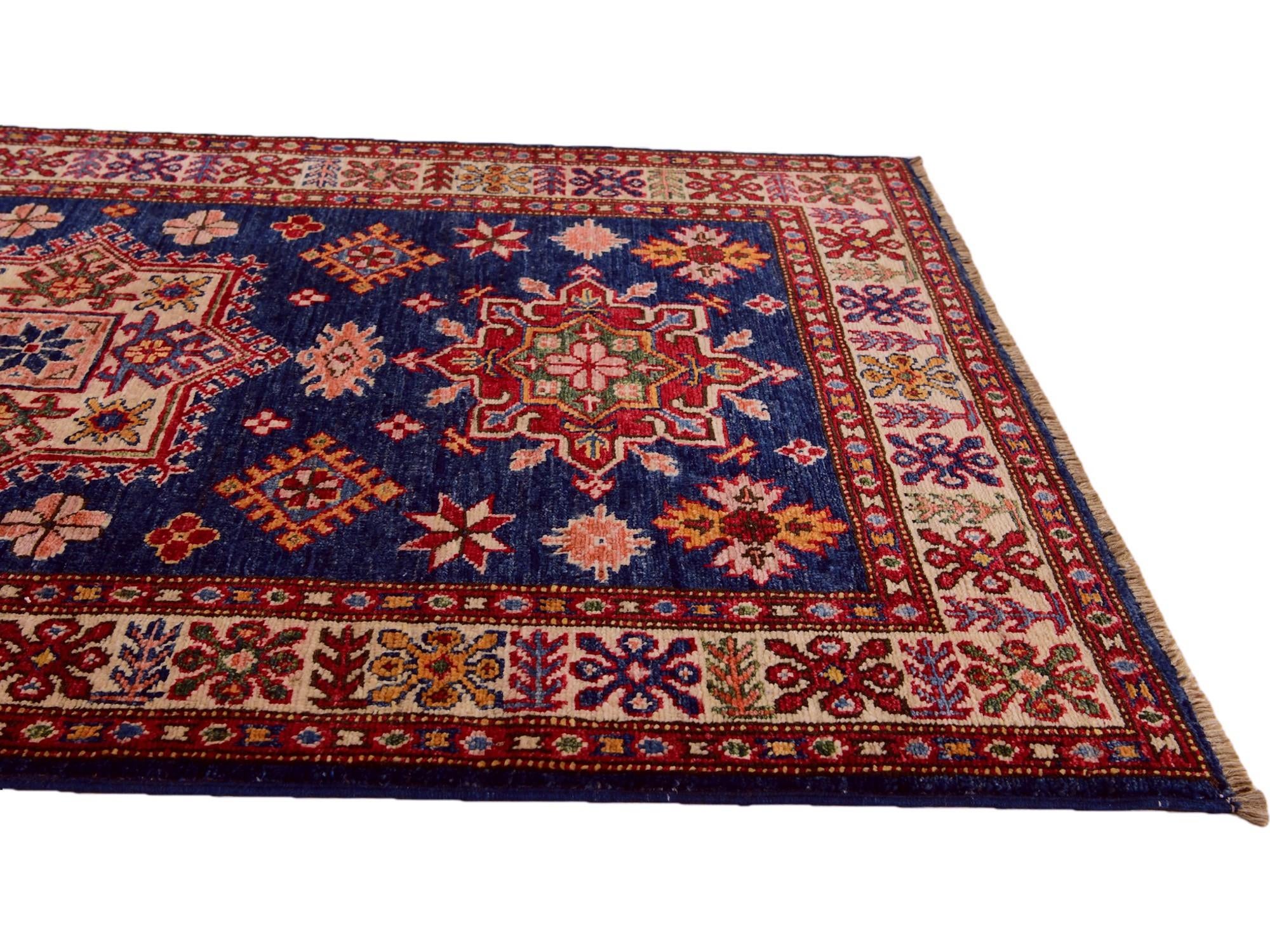 3' x 4' 8 Hand Knotted Kazak Rug