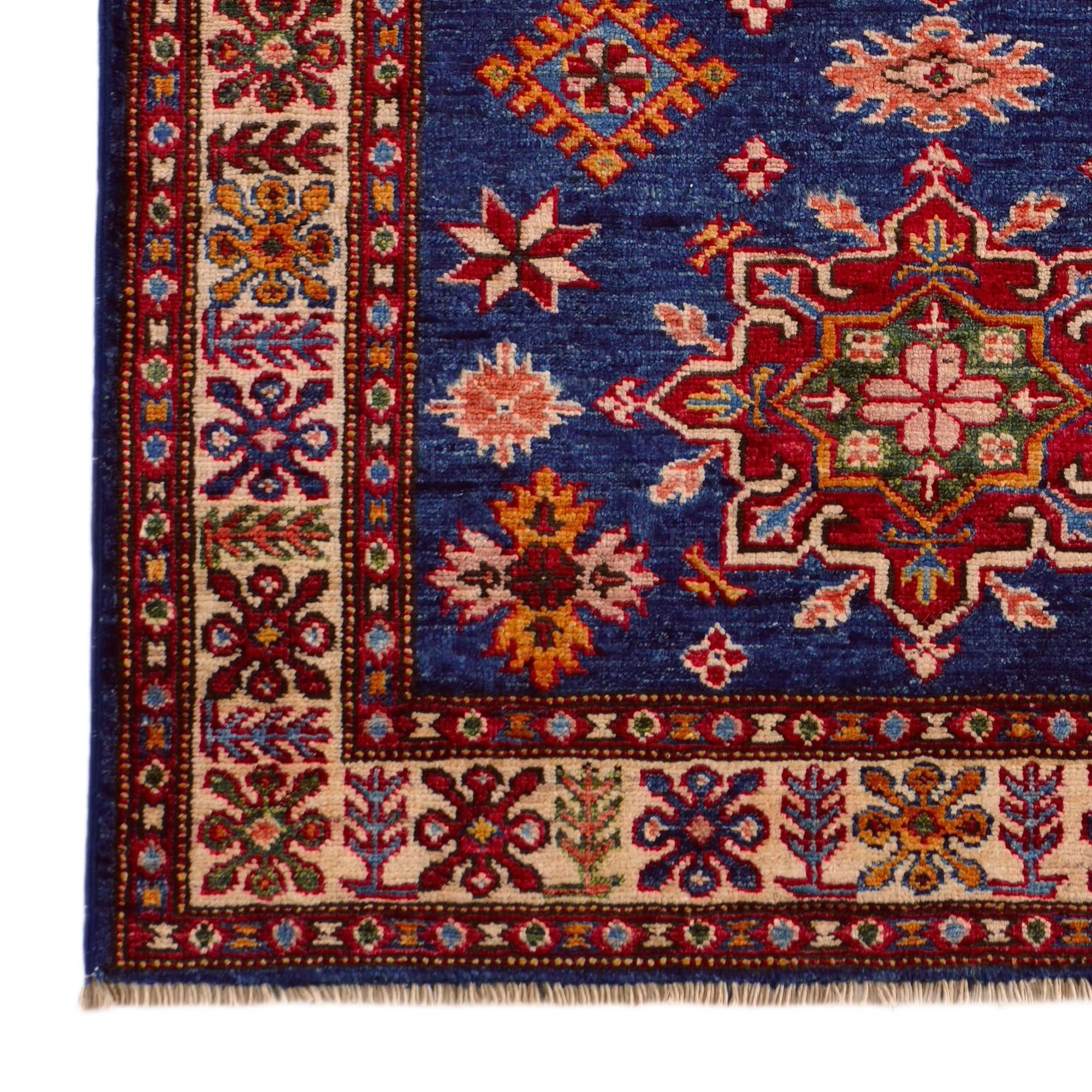 3' x 4' 8 Hand Knotted Kazak Rug