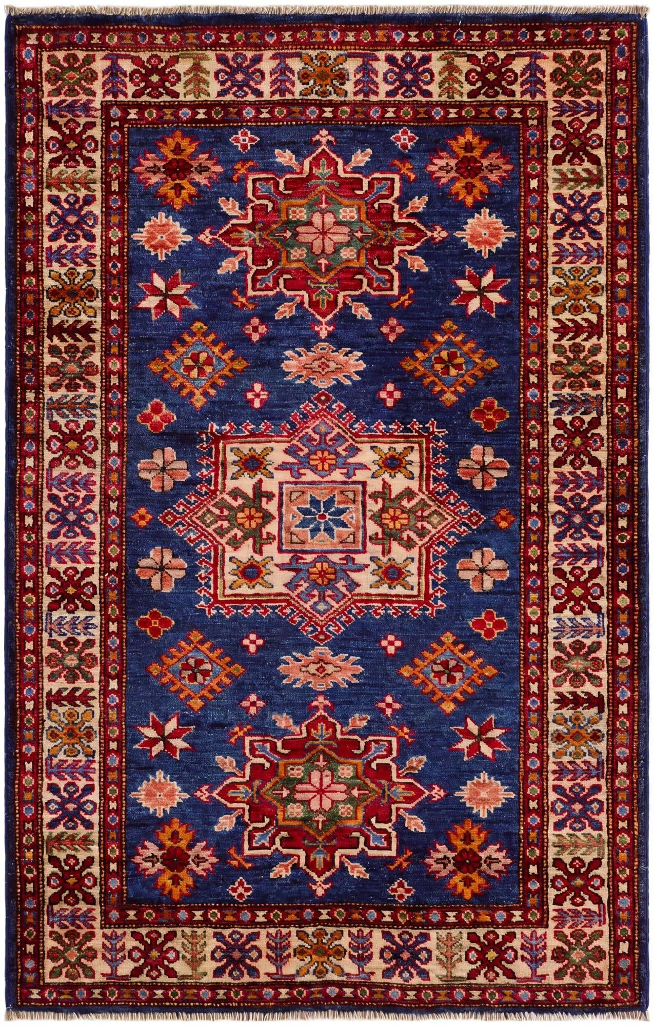 3' x 4' 8 Hand Knotted Kazak Rug