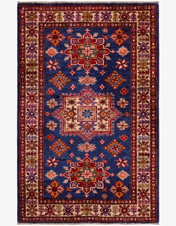 3' x 4' 8 Hand Knotted Kazak Rug