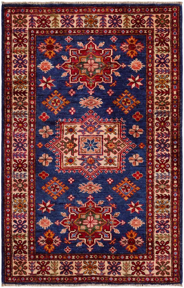 3' x 4' 8 Hand Knotted Kazak Rug