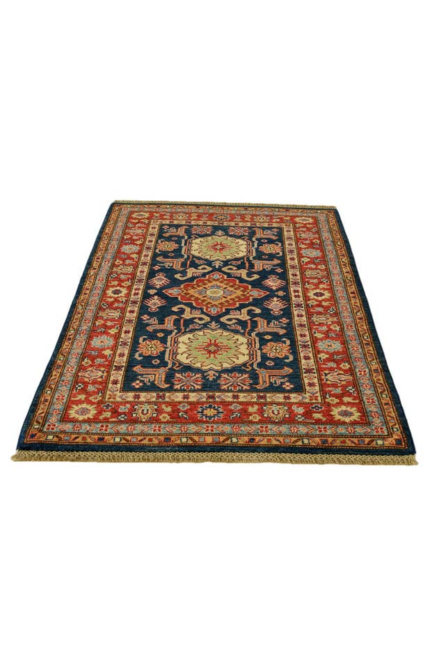 Detail image of 3' 5 x 5' 5 Hand Knotted Kazak Rug