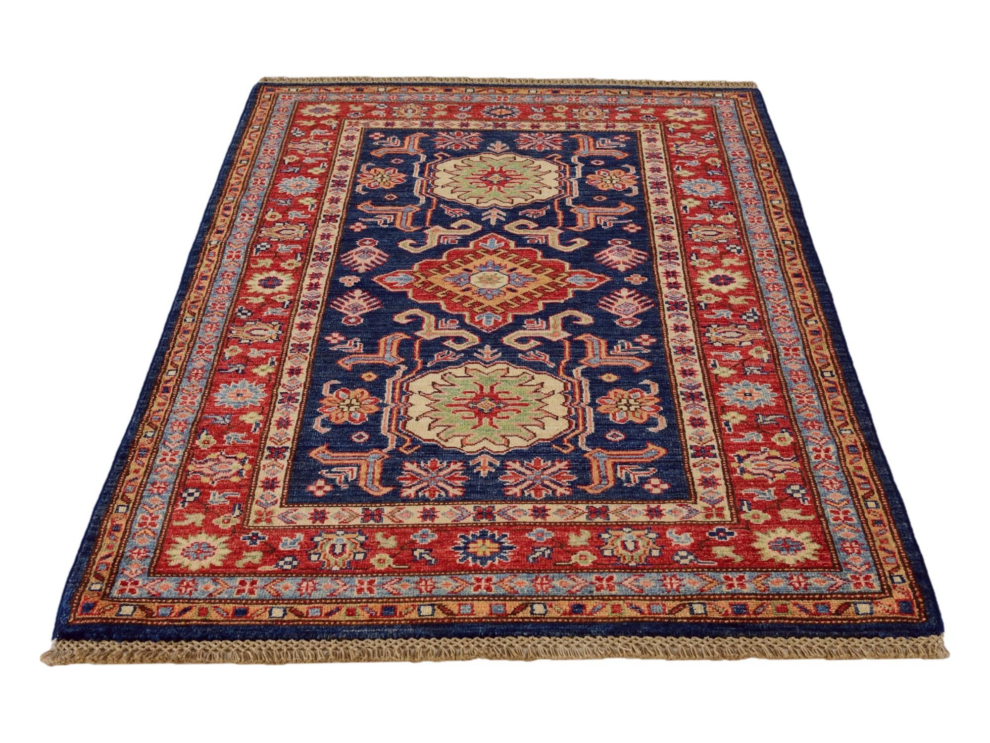 3' 5 x 5' 5 Hand Knotted Kazak Rug