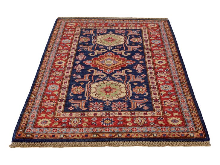 Detail image of 3' 5 x 5' 5 Hand Knotted Kazak Rug