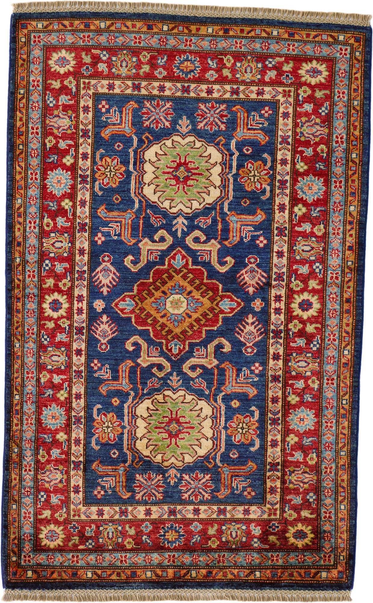 3' 5 x 5' 5 Hand Knotted Kazak Rug