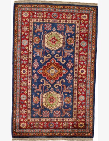3' 5 x 5' 5 Hand Knotted Kazak Rug