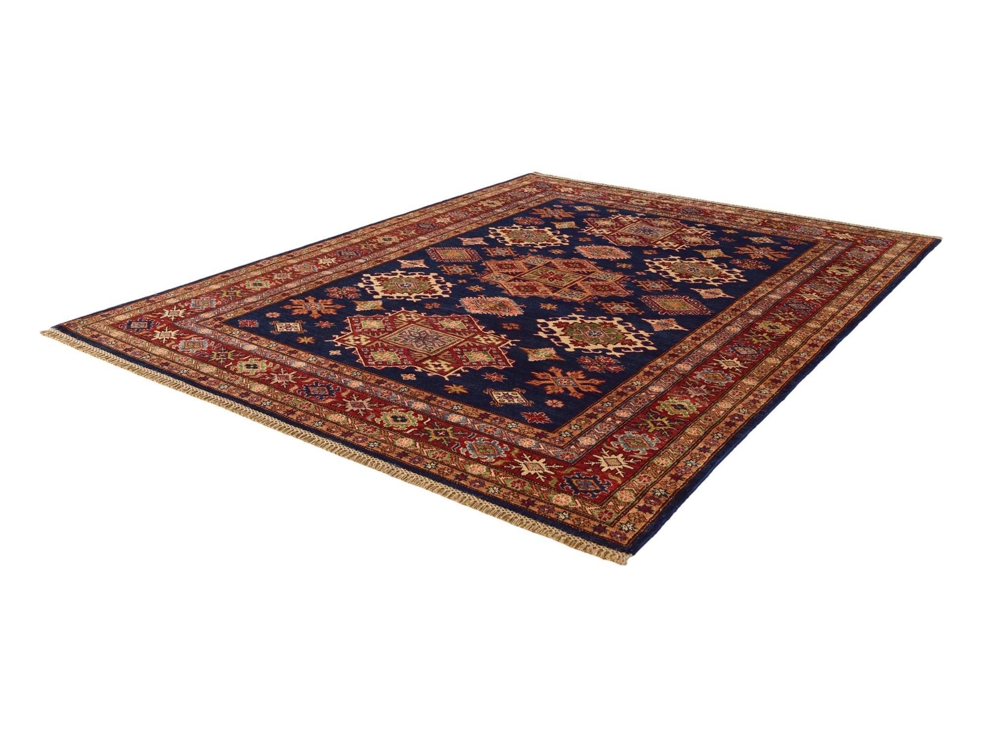 6' x 7' 11 Hand Knotted Kazak Rug