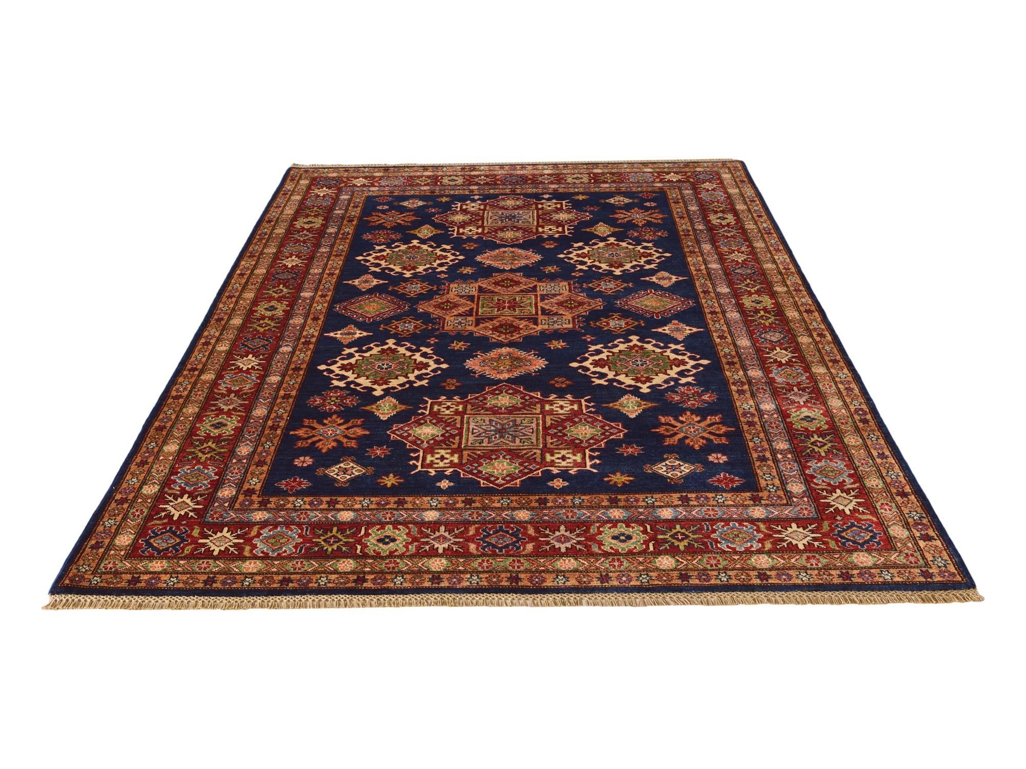 6' x 7' 11 Hand Knotted Kazak Rug