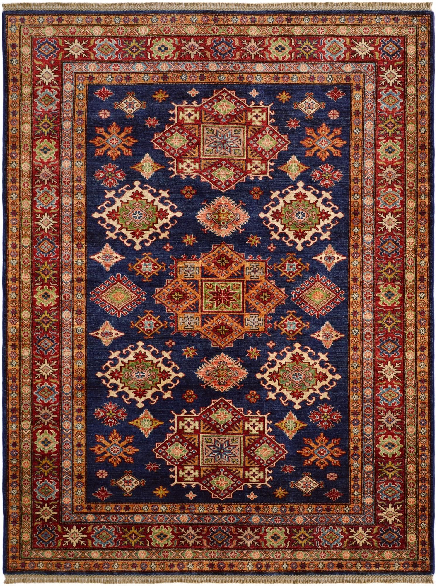 6' x 7' 11 Hand Knotted Kazak Rug