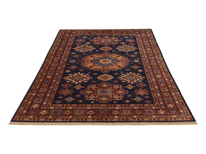 5' 8 x 8' Hand Knotted Kazak Rug