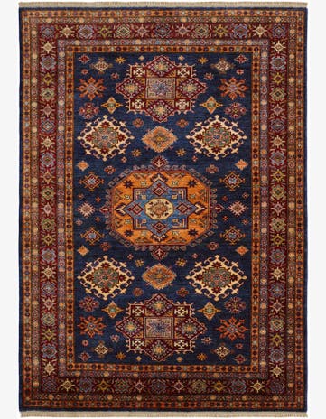 5' 8 x 8' Hand Knotted Kazak Rug