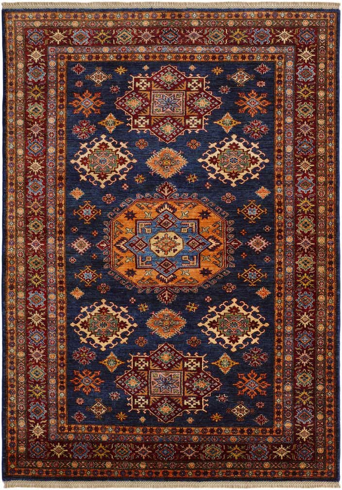 5' 8 x 8' Hand Knotted Kazak Rug