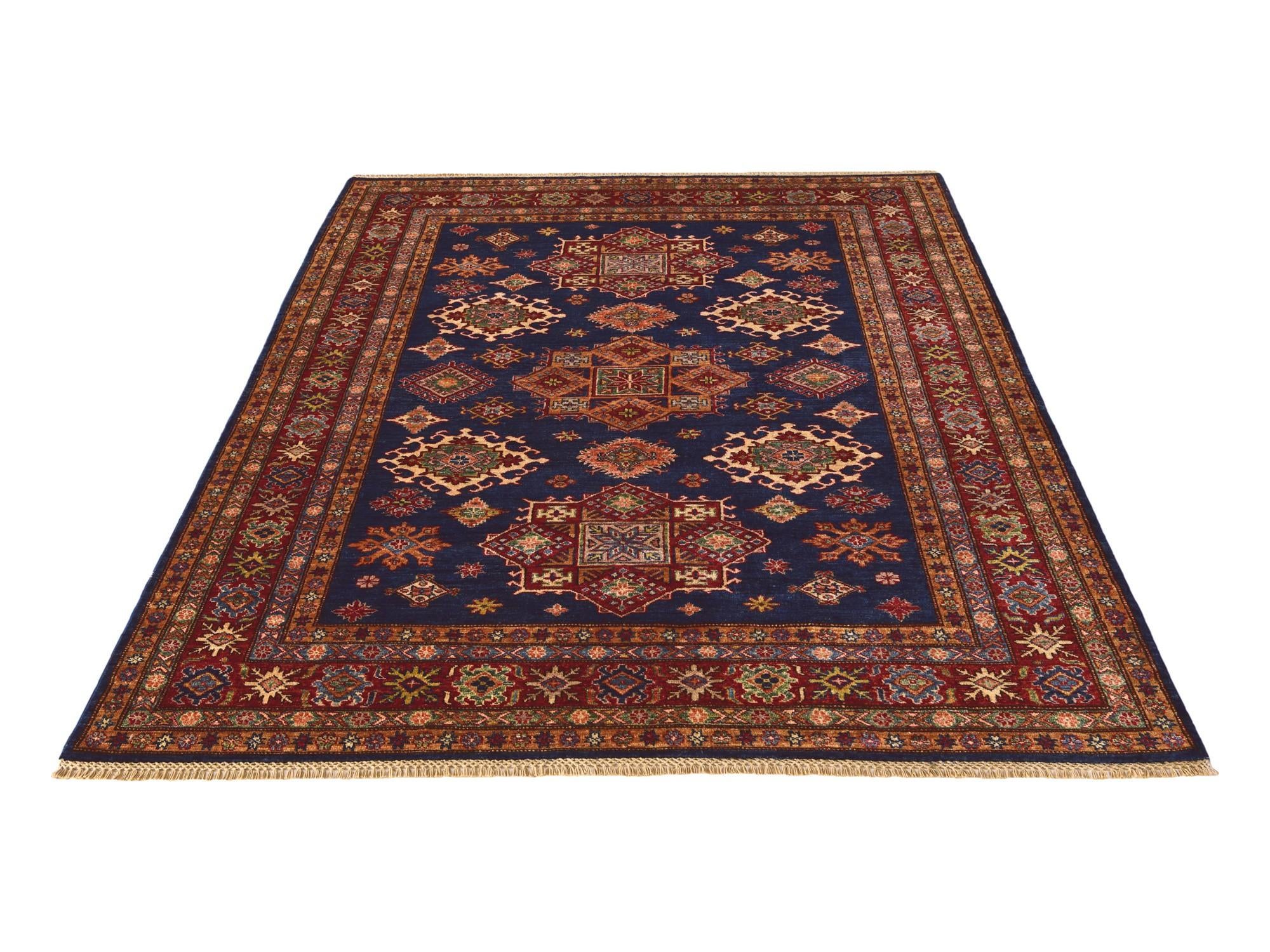 5' 11 x 7' 7 Hand Knotted Kazak Rug