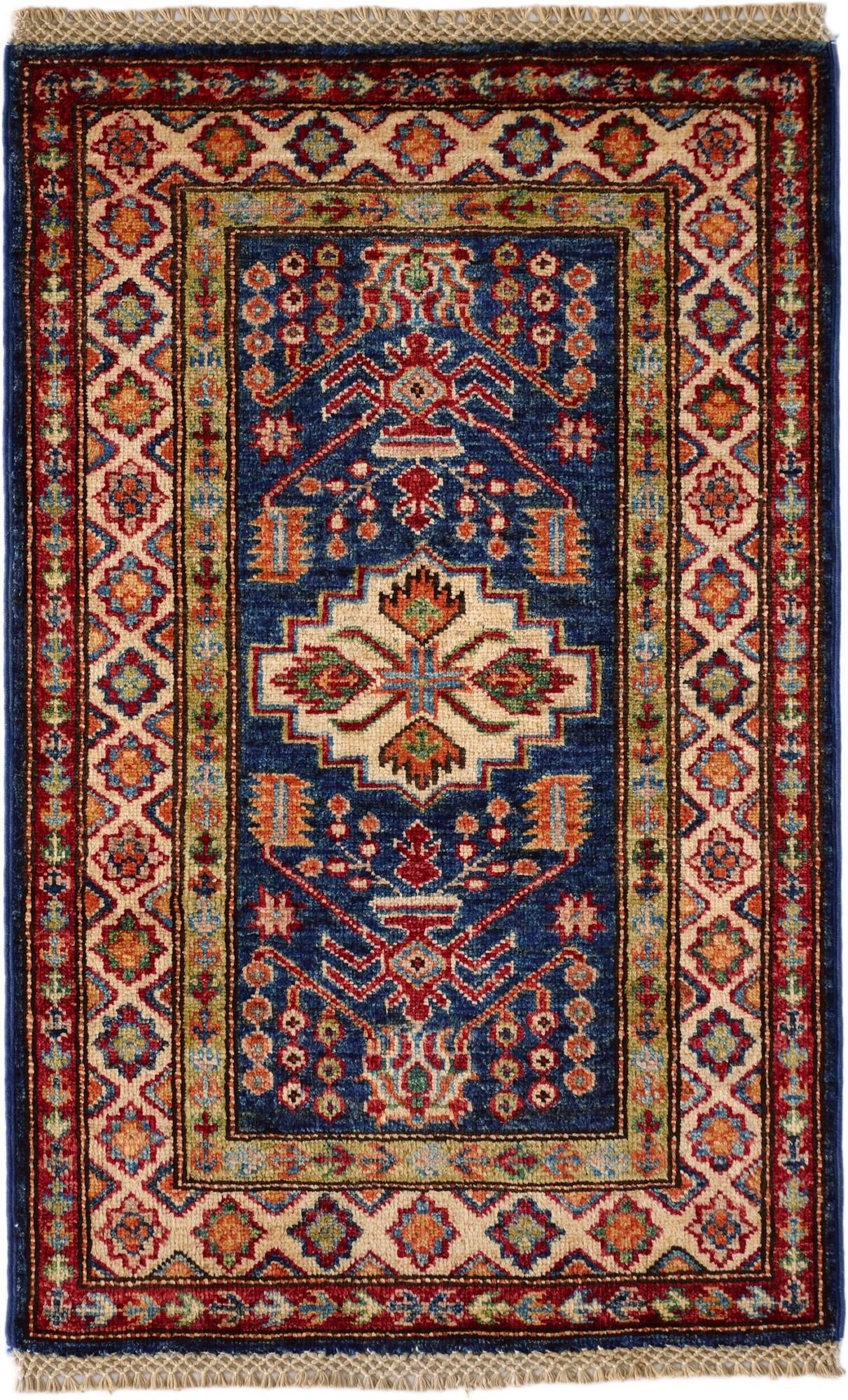 2' x 3' 1 Hand Knotted Kazak Rug