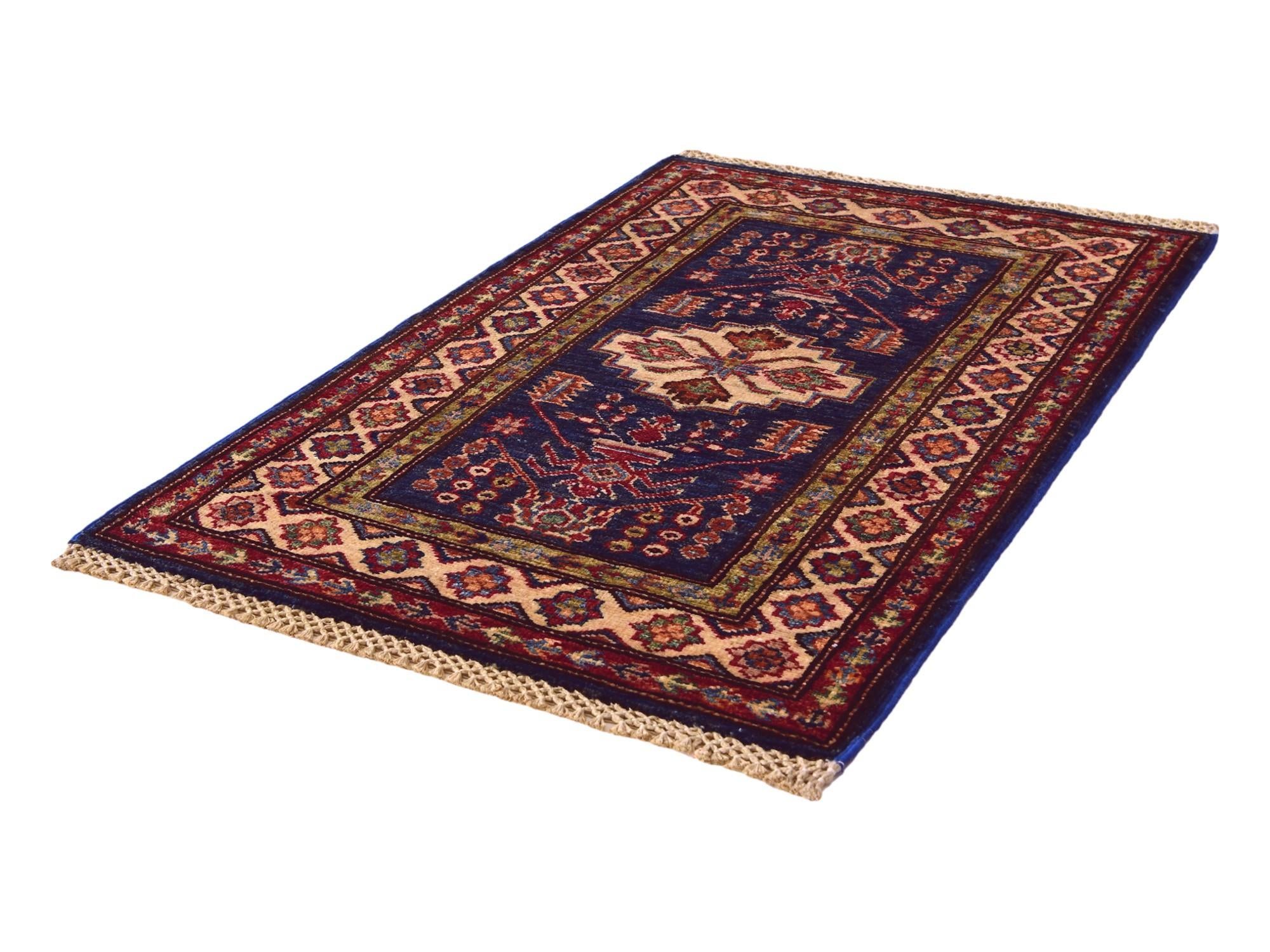 2' x 3' 2 Hand Knotted Kazak Rug