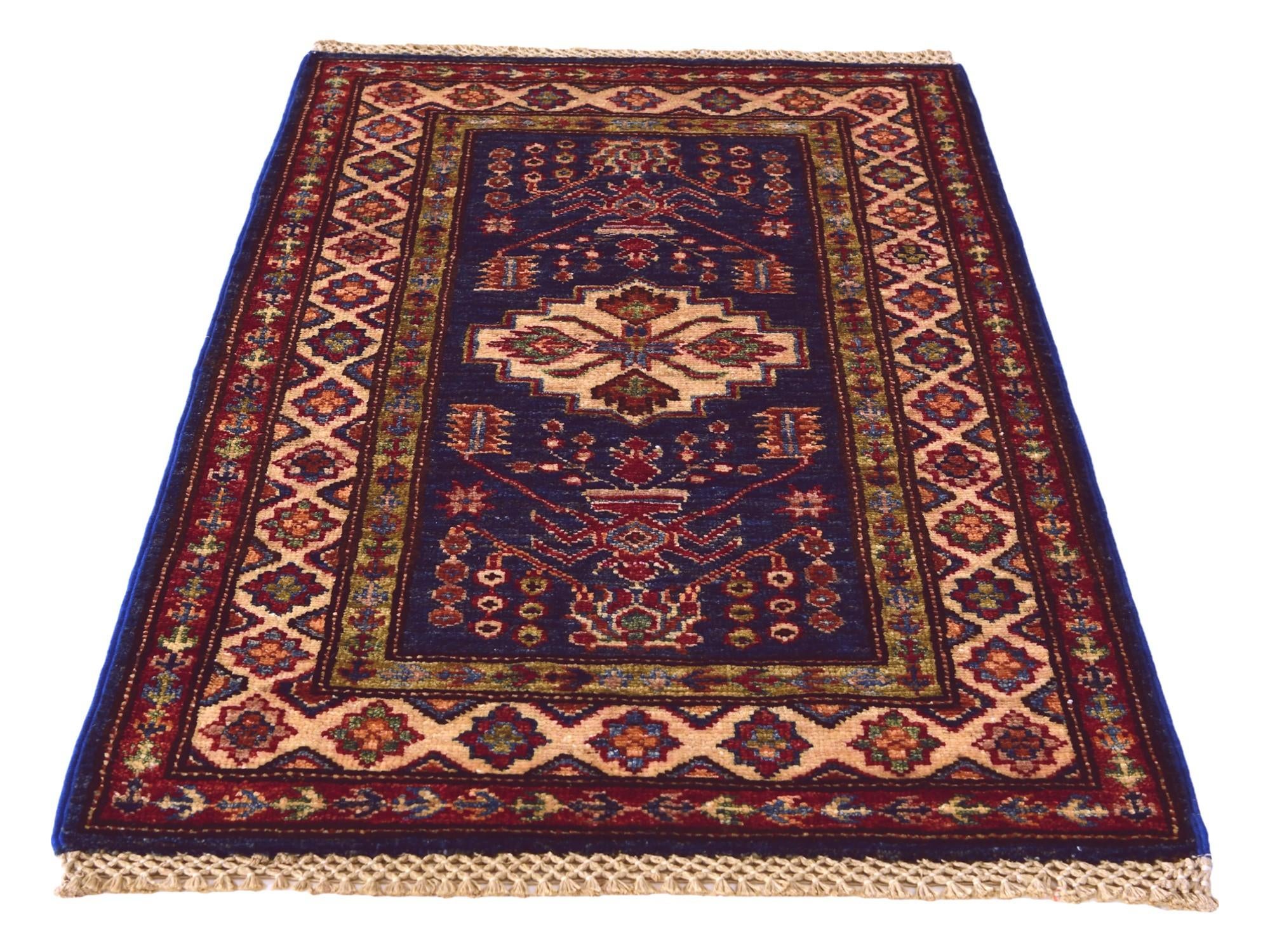 2' x 3' 2 Hand Knotted Kazak Rug