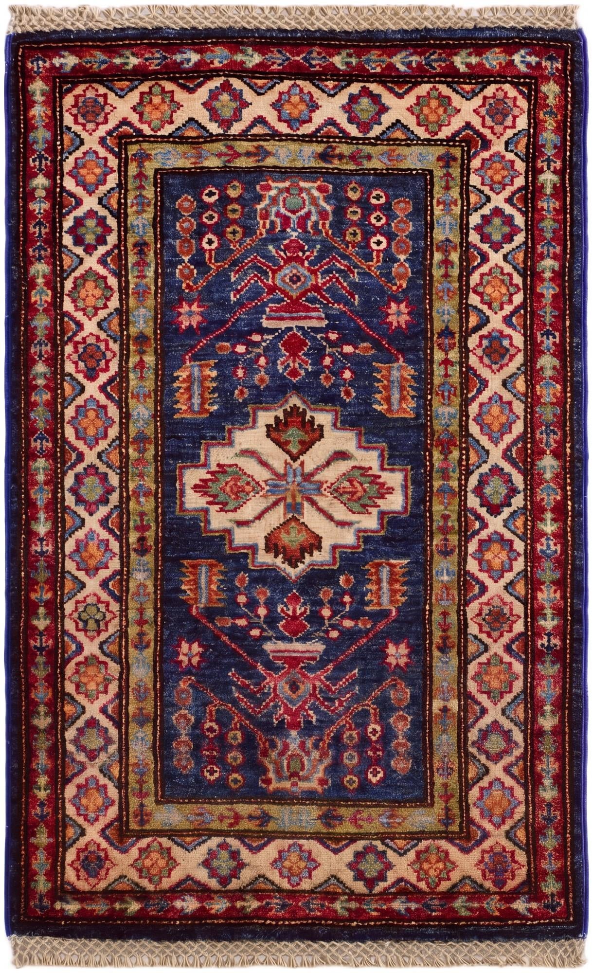 2' x 3' 2 Hand Knotted Kazak Rug