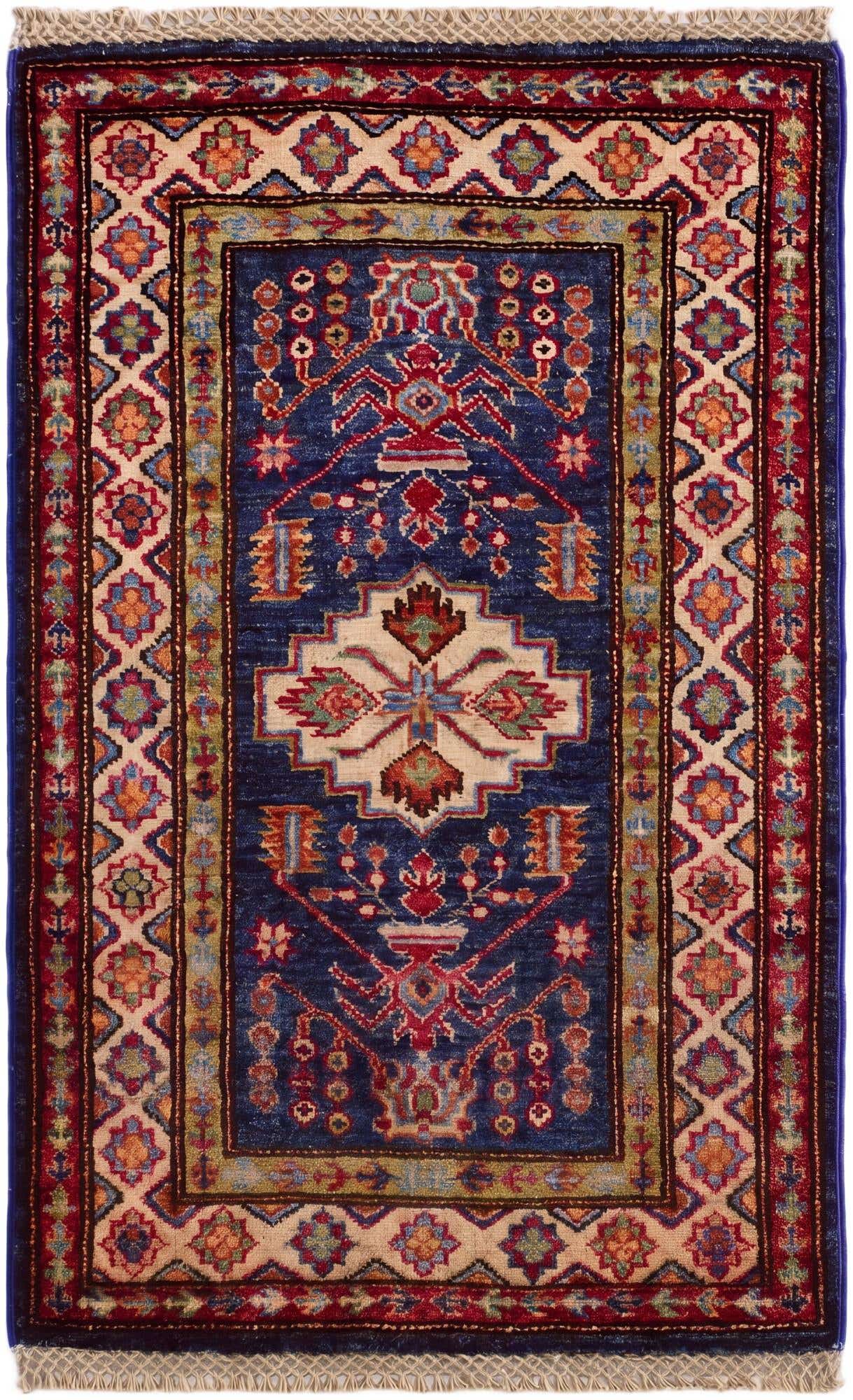 2' x 3' 2 Hand Knotted Kazak Rug