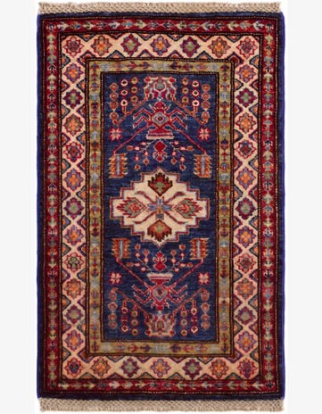 2' x 3' 2 Hand Knotted Kazak Rug