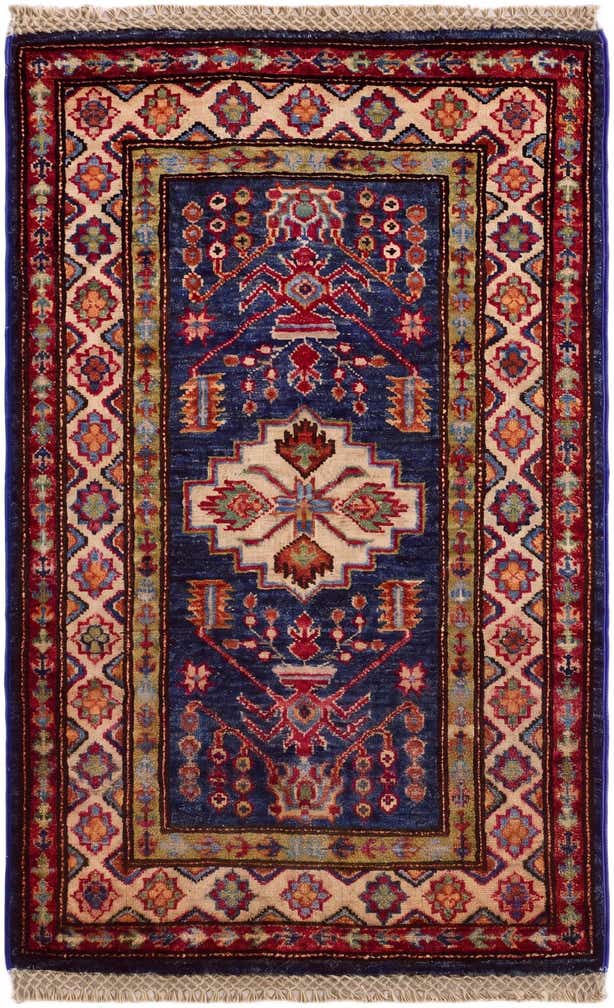 2' x 3' 2 Hand Knotted Kazak Rug