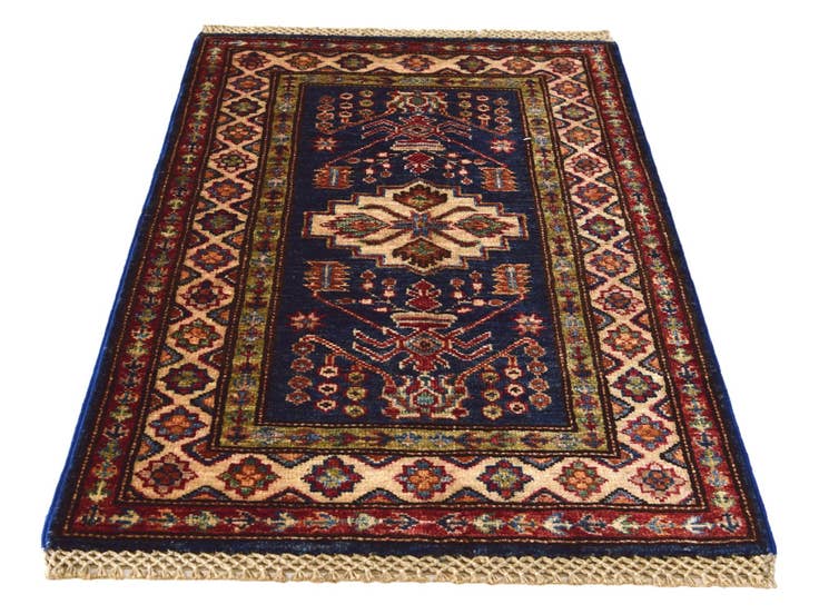 Detail image of 2' 1 x 3' 2 Hand Knotted Kazak Rug