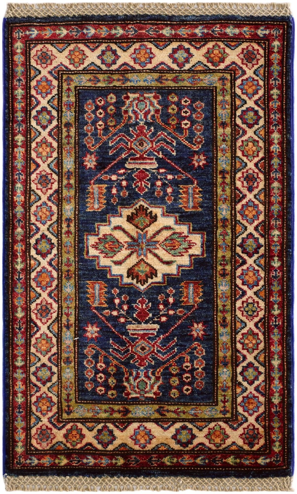 2' 1 x 3' 2 Hand Knotted Kazak Rug