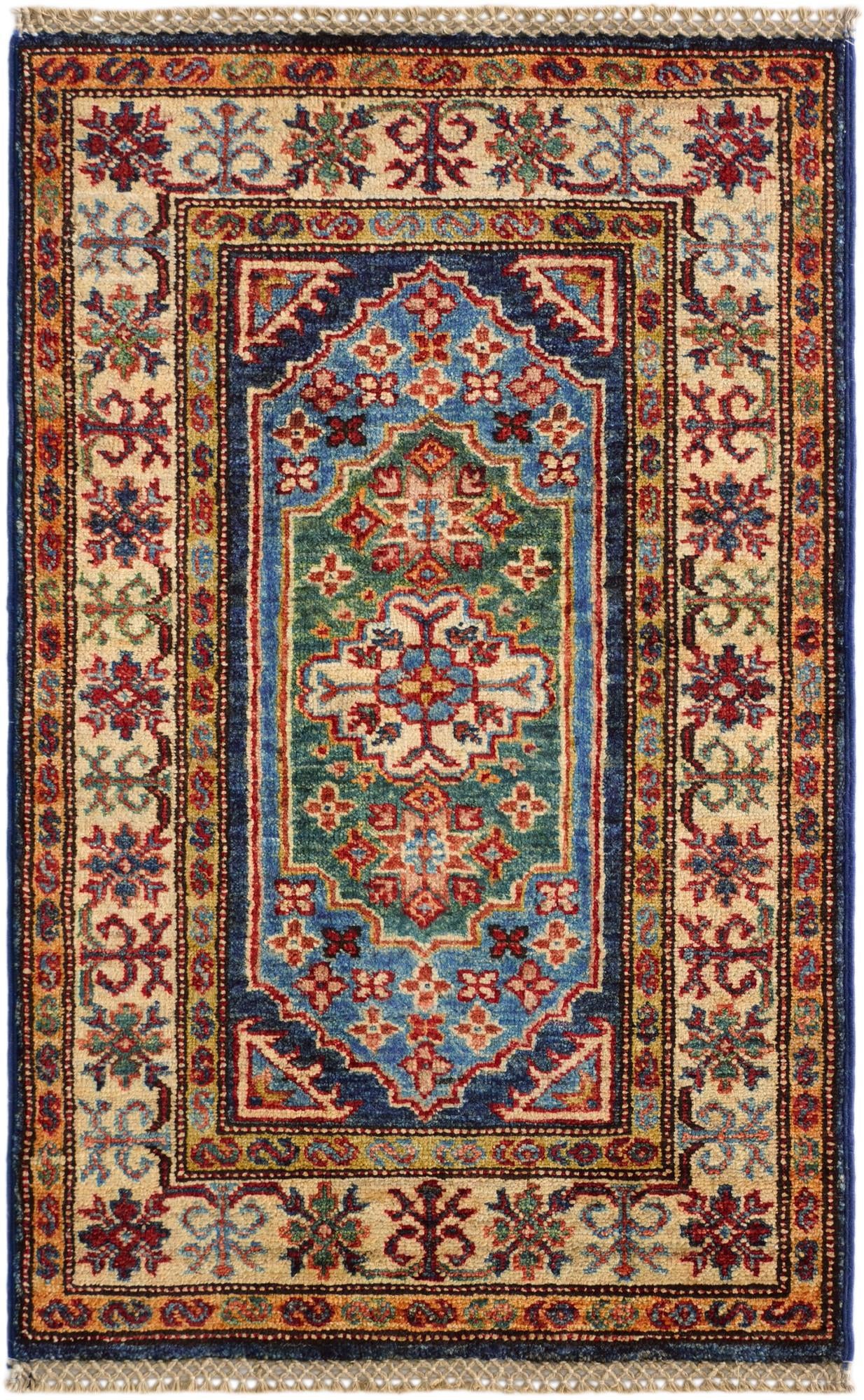 1' 10 x 2' 11 Hand Knotted Kazak Rug