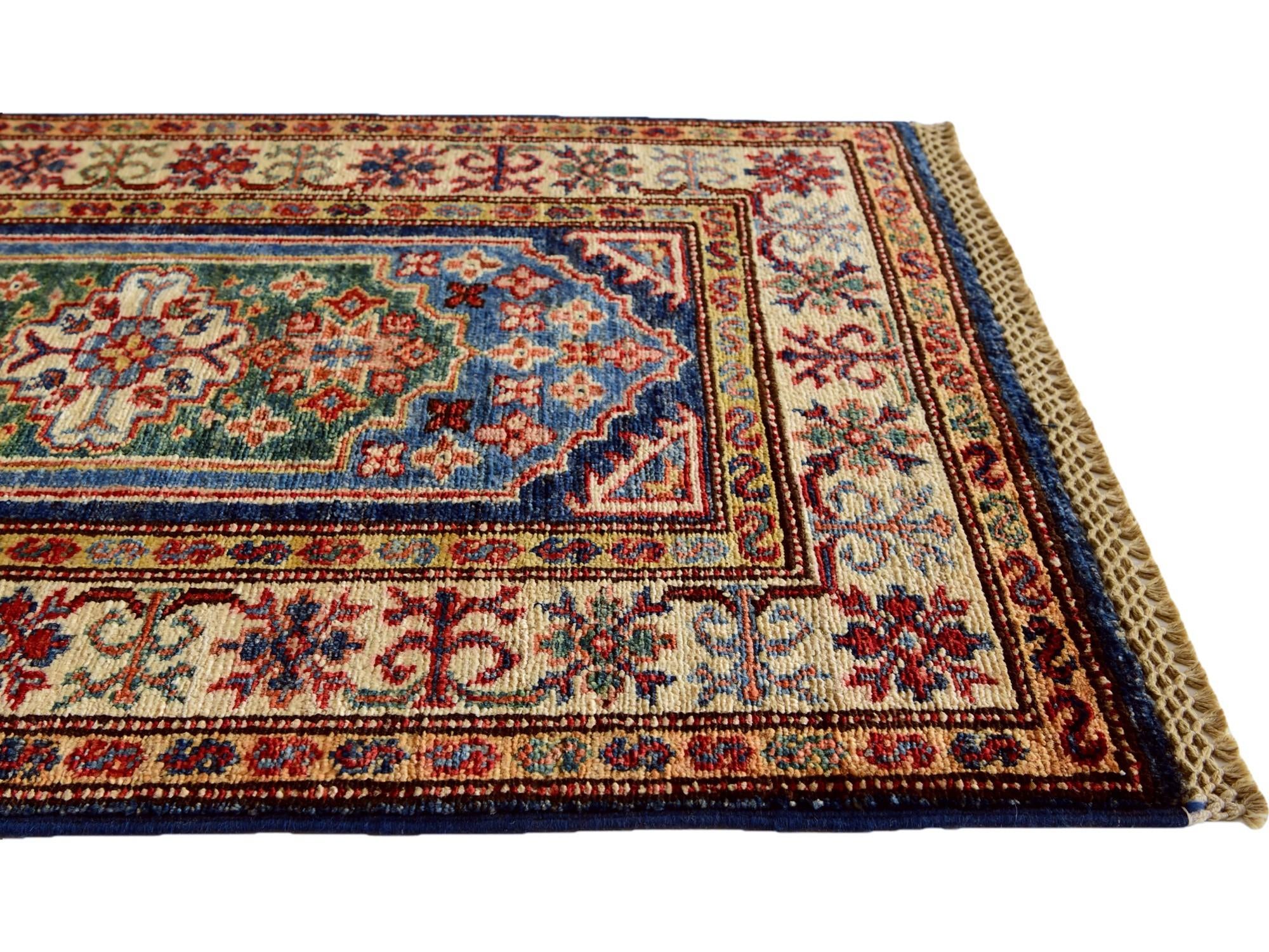 2' 1 x 3' Hand Knotted Kazak Rug
