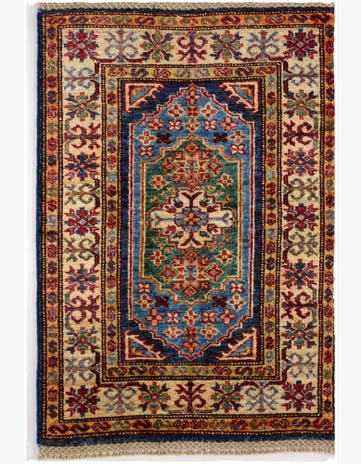 2' 1 x 3' Hand Knotted Kazak Rug