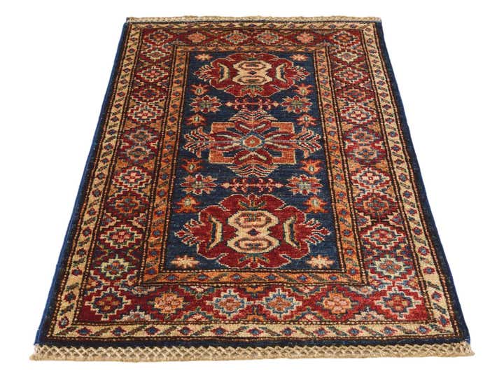 1' 11 x 3' 2 Hand Knotted Kazak Rug