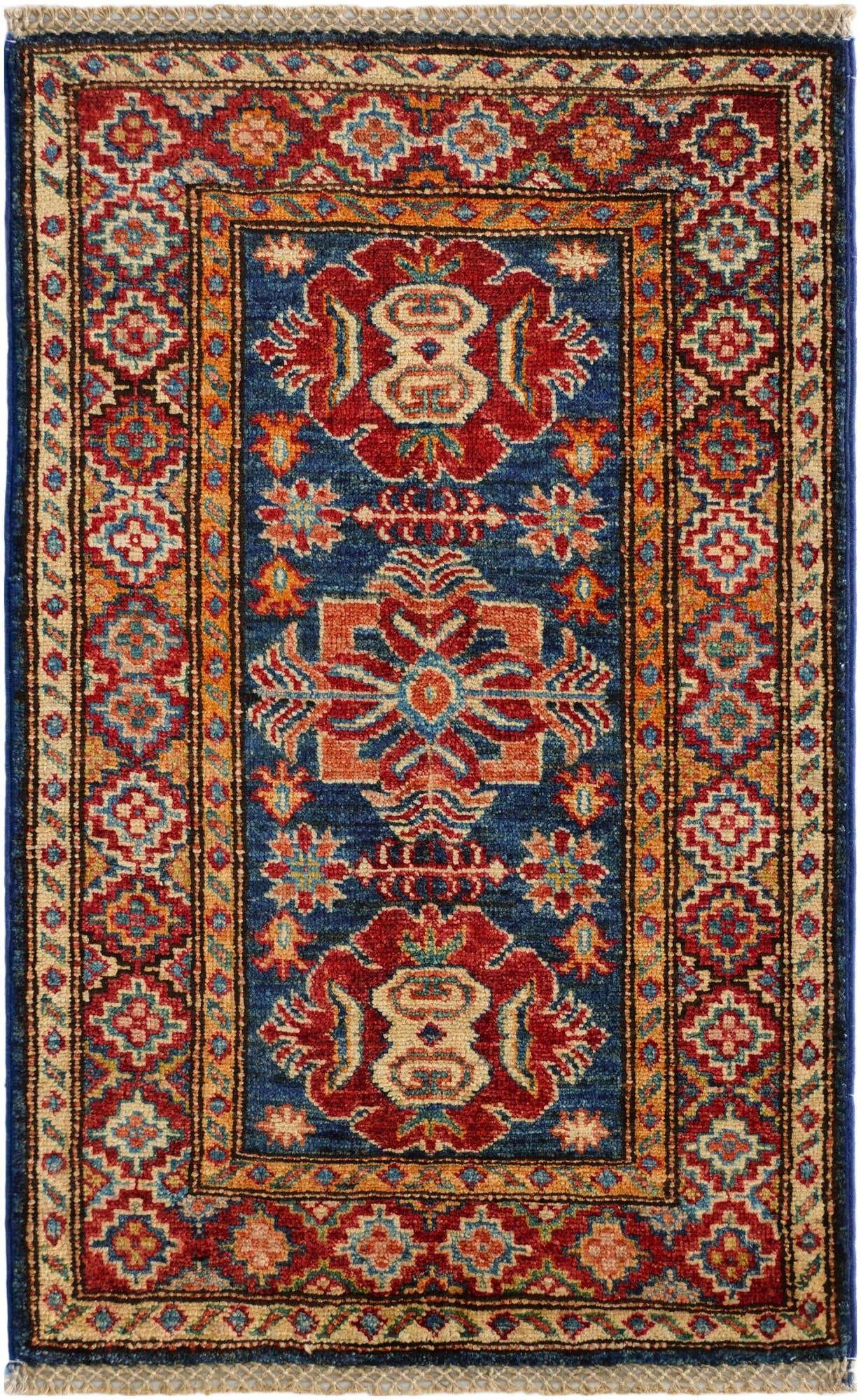 1' 11 x 3' 2 Hand Knotted Kazak Rug