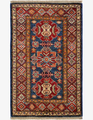 1' 11 x 3' 2 Hand Knotted Kazak Rug