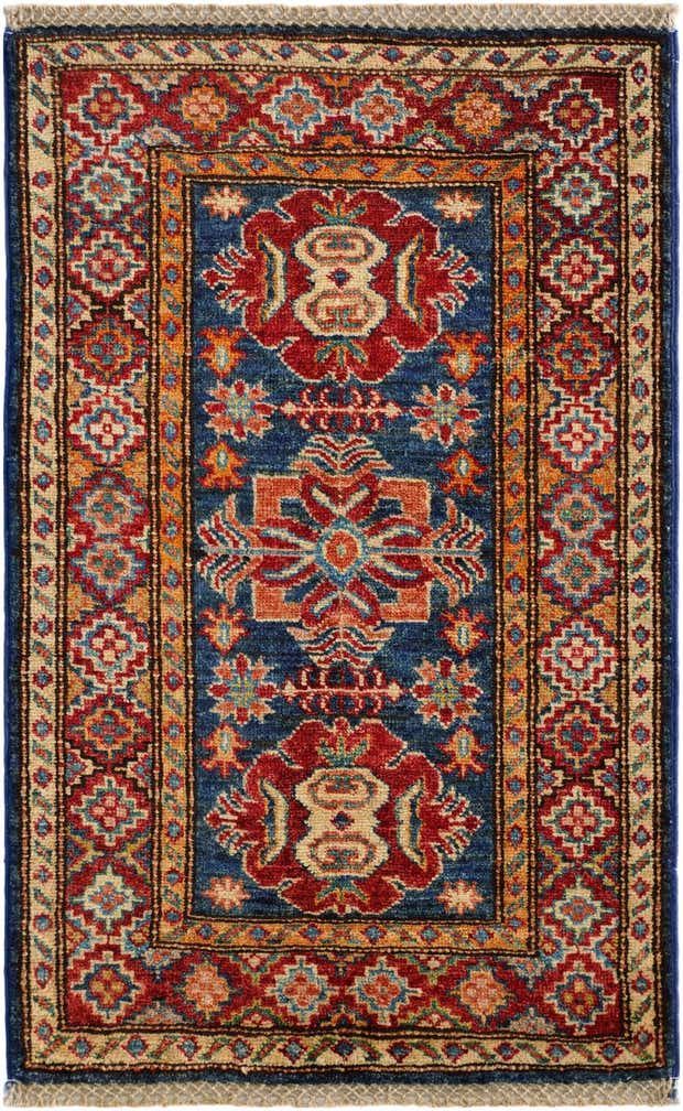 1' 11 x 3' 2 Hand Knotted Kazak Rug