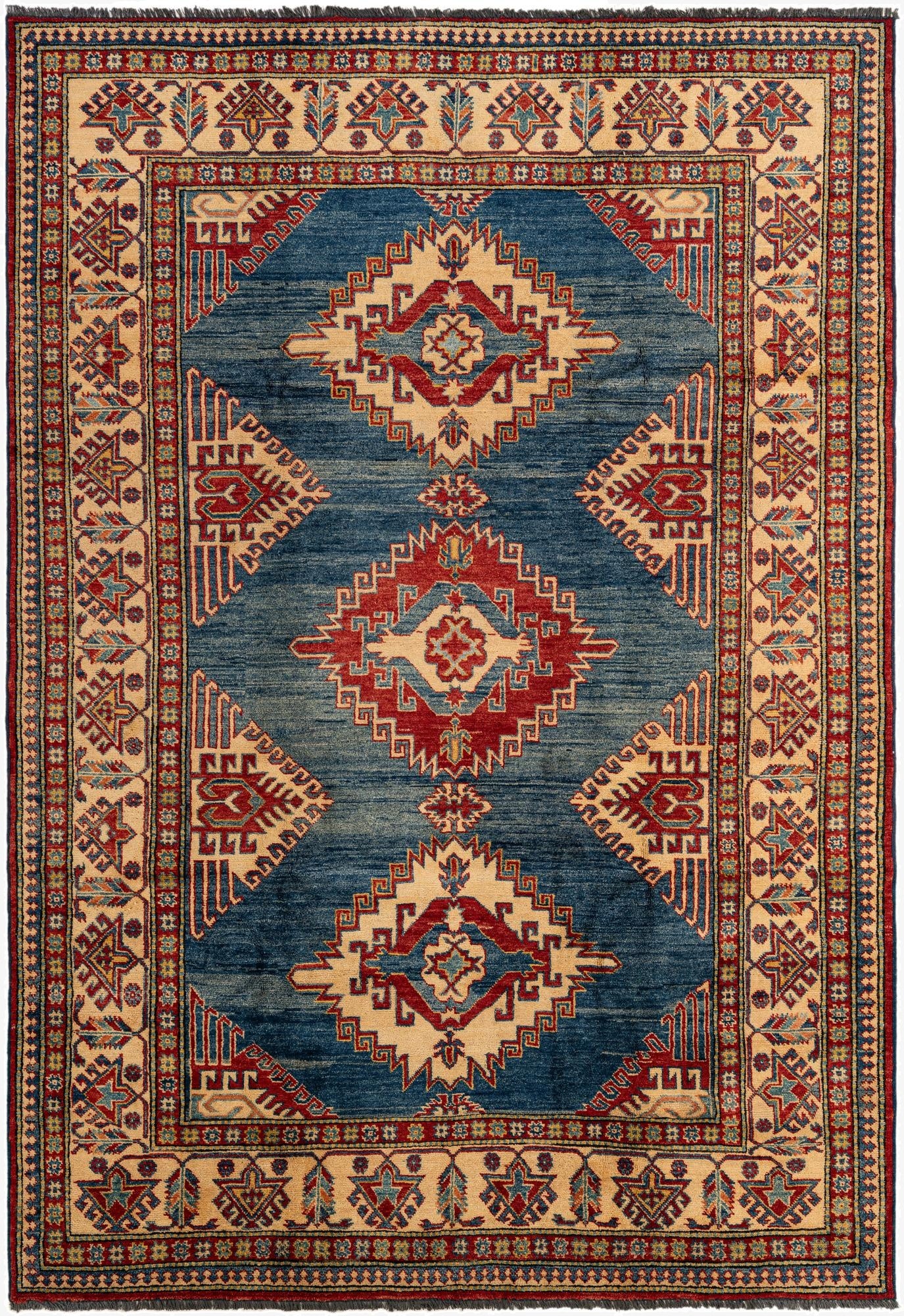 190cm x 272cm  Hand Knotted Kazak Wool Rug