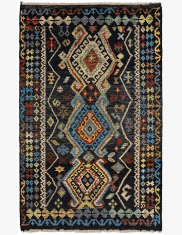 5' 5 x 8' 7 Hand Knotted Kazak Wool Rug