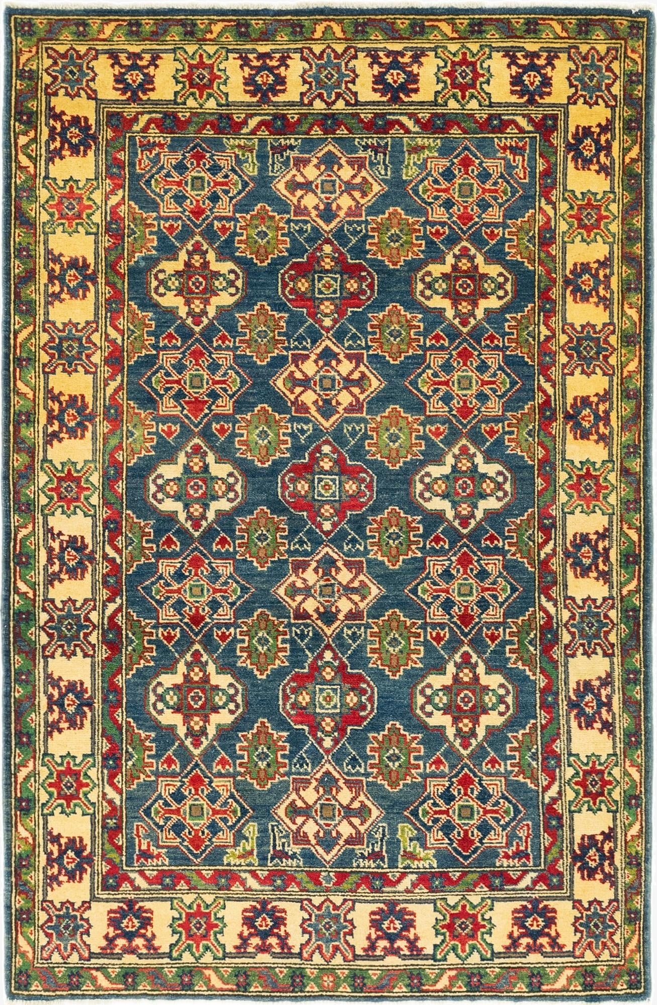 4' x 6' 4  Hand Knotted Kazak Rug