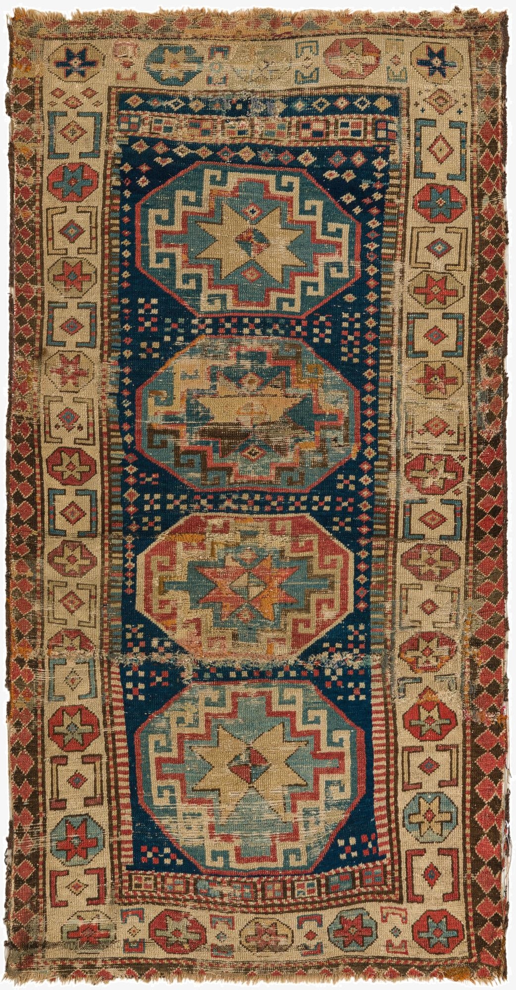 Primary image 3' 5 x 6' 3  Hand Knotted Kazak Oriental Wool Rug