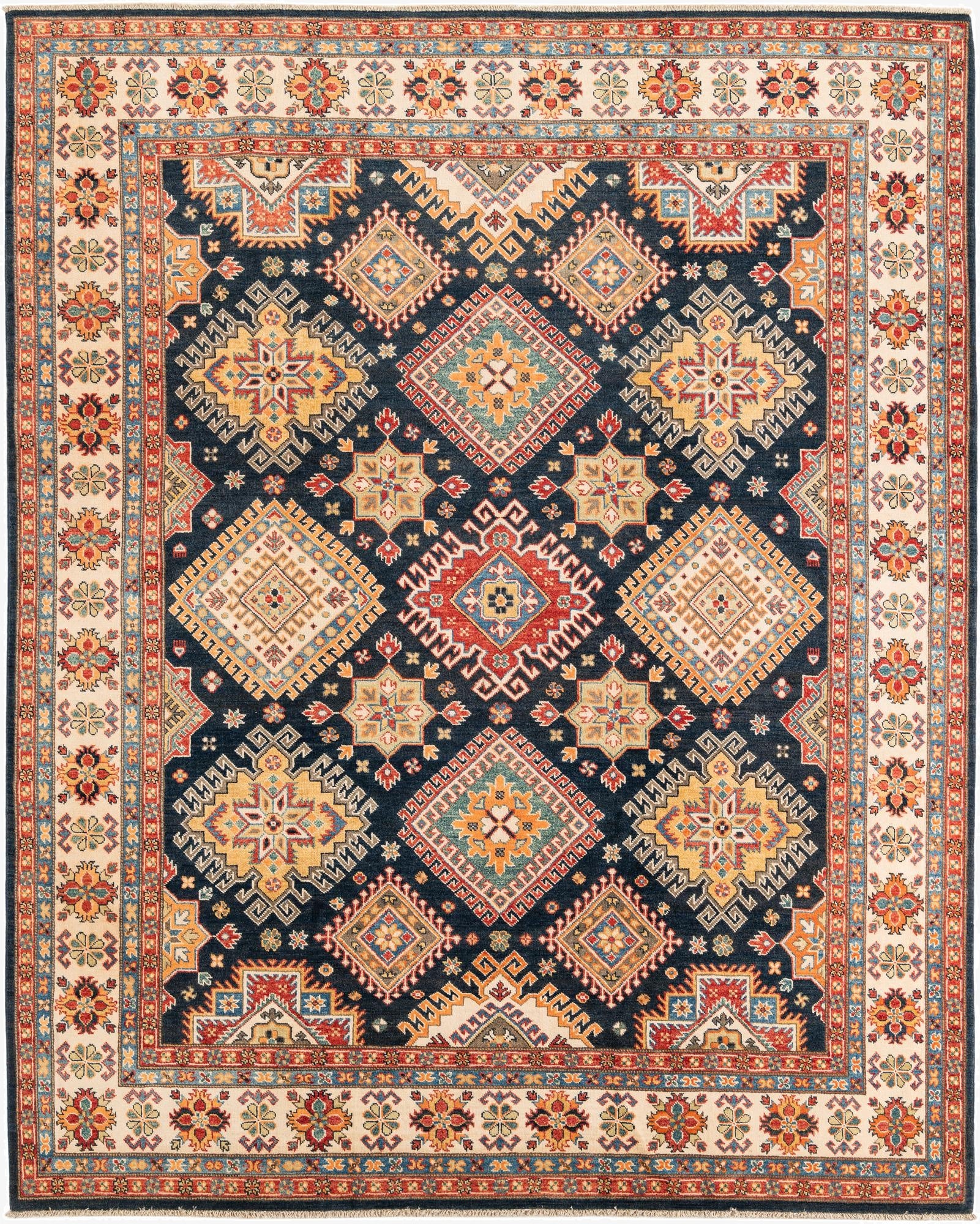 8' x 9' 9  Hand Knotted Kazak Rug