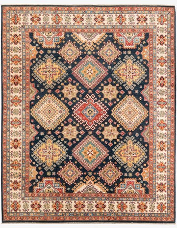 8' x 9' 9 Hand Knotted Kazak Rug