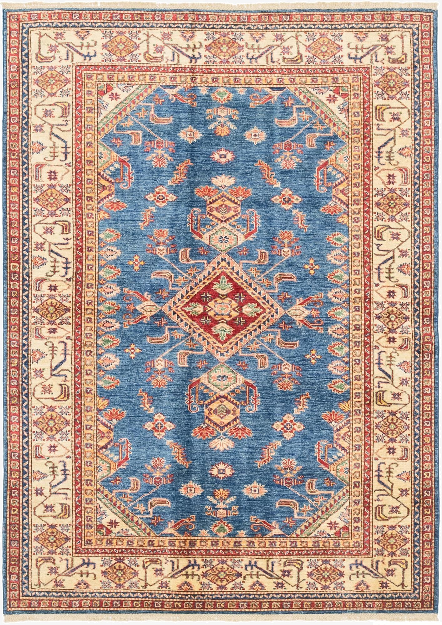 5' 7 x 7' 10  Hand Knotted Kazak Oriental Rug