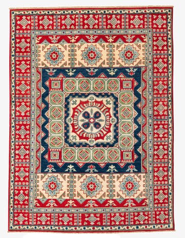 5' x 6' 8 Hand Knotted Kazak Rug
