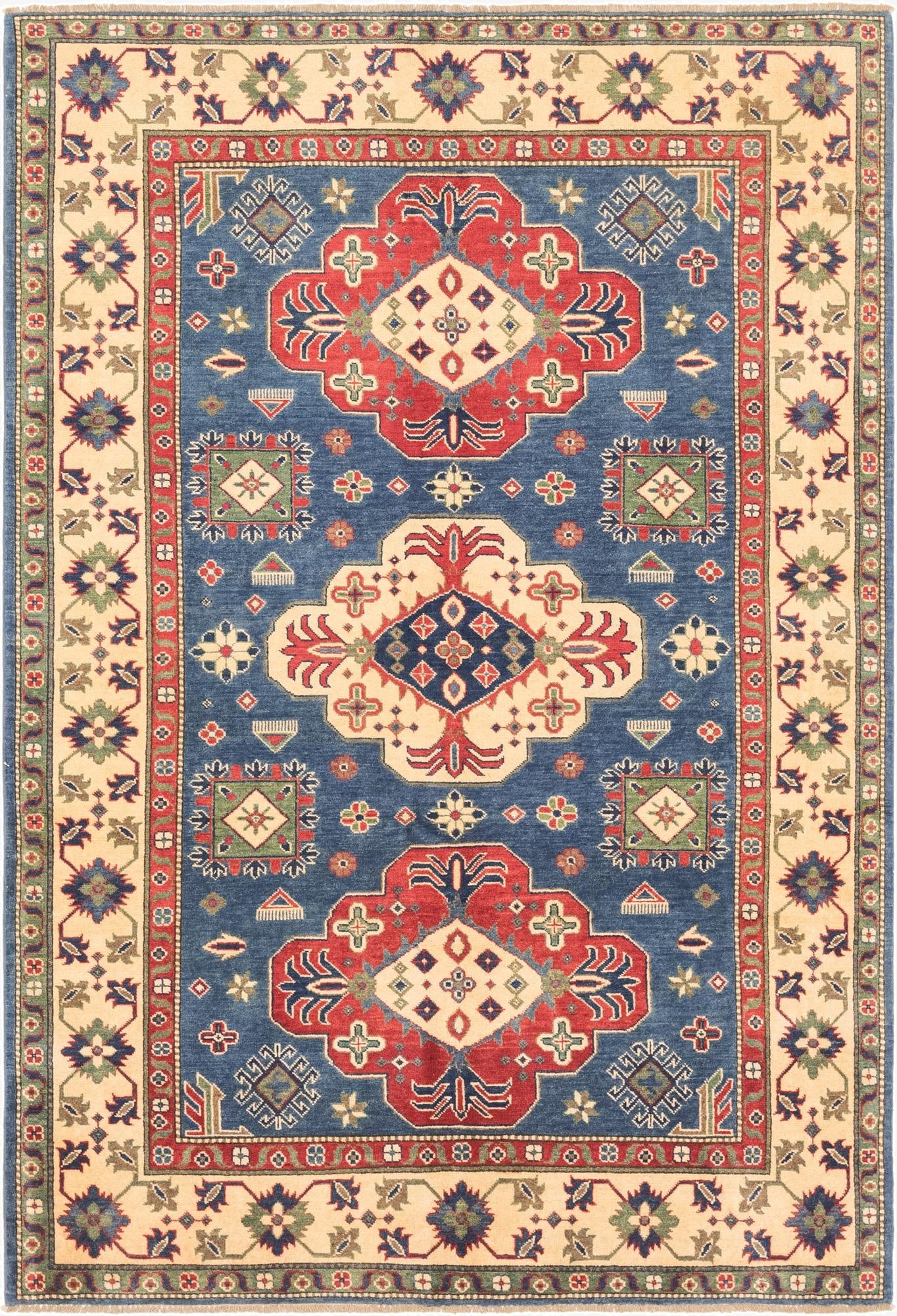 6' 1 x 9'  Hand Knotted Kazak Rug