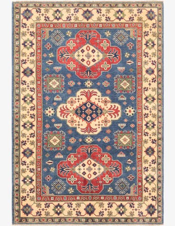 6' 1 x 9' Hand Knotted Kazak Rug